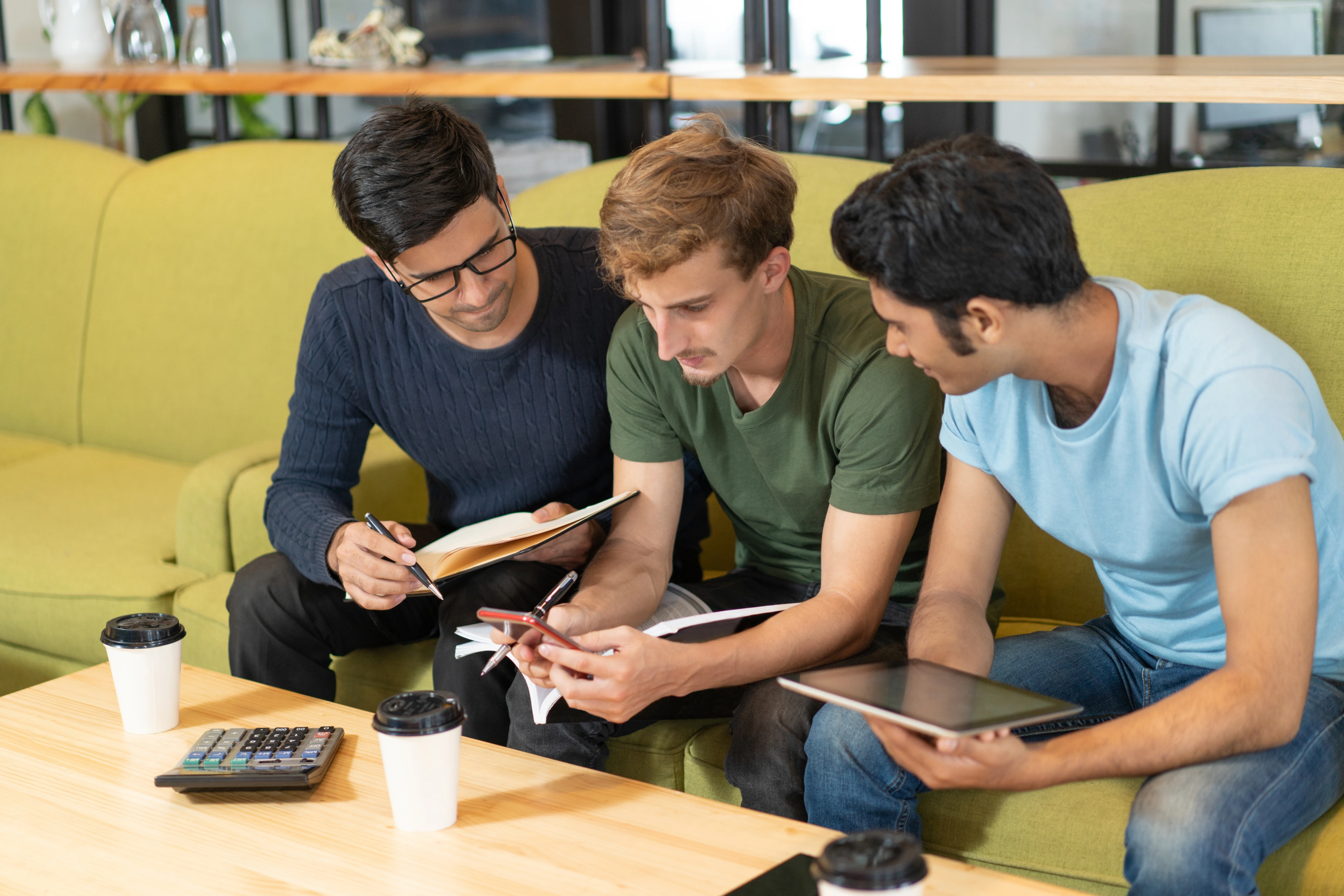 Students doing a meeting