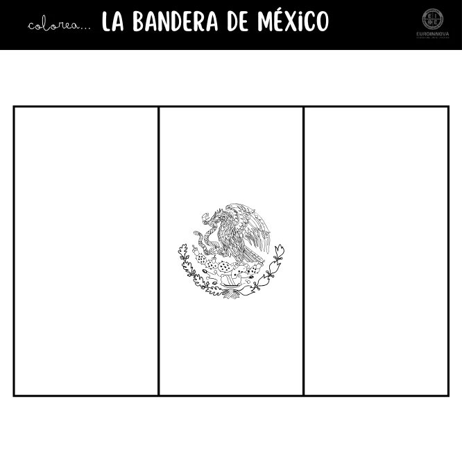 Bandera de México para colorear