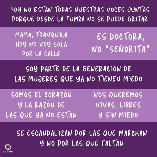 Carteles del día de la mujer con frases