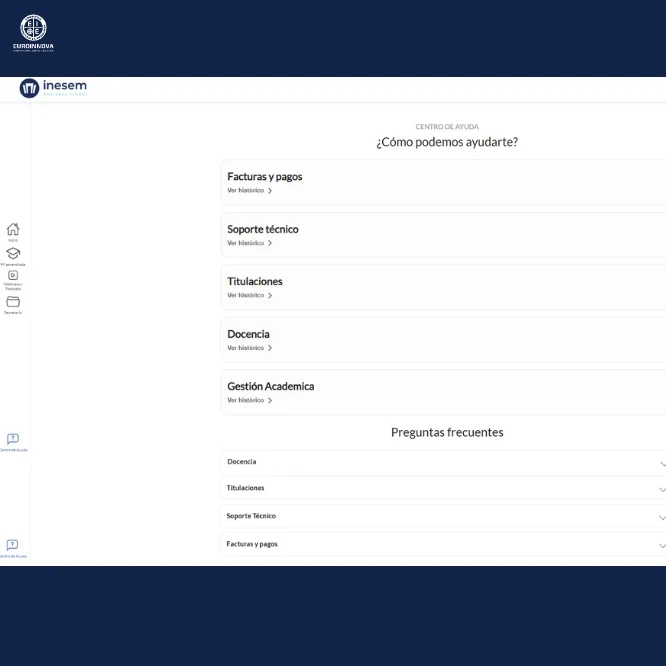 Centro de ayuda del campus virtual de Inesem