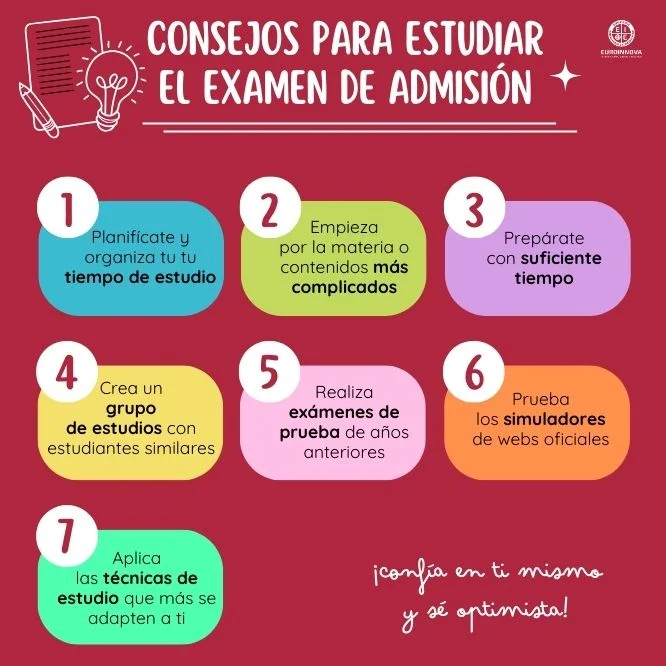 Consejos de cómo estudiar para un examen de admisión