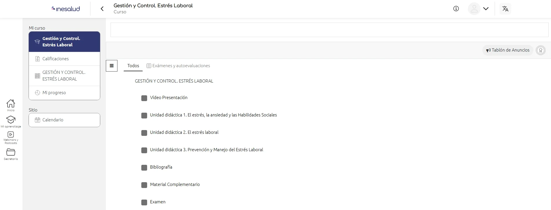 curso características