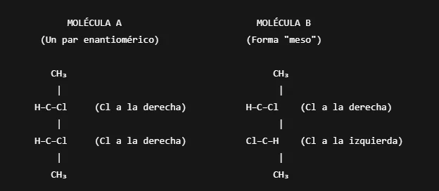ejemplo diastereoisómeros