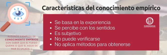 Características del conocimiento empírico