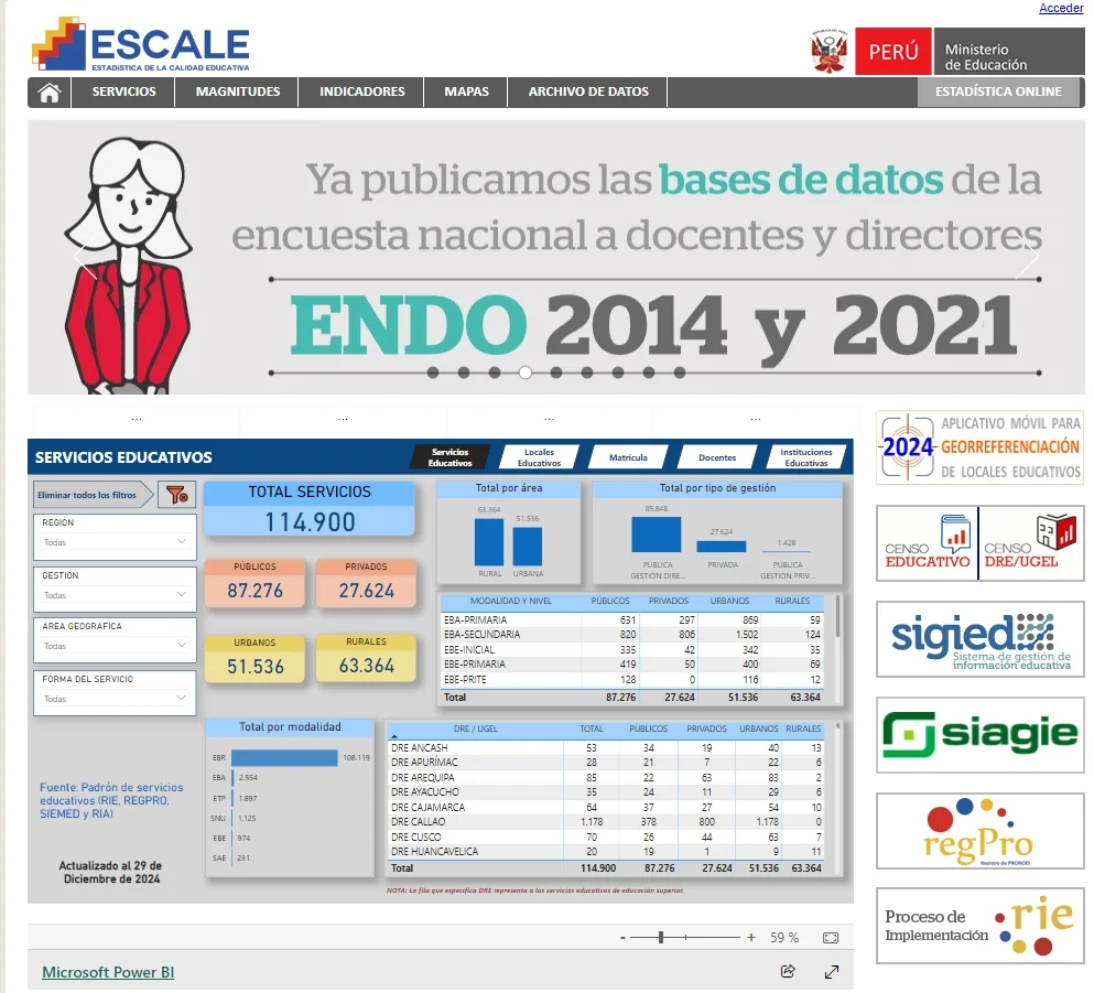 Escale página principal