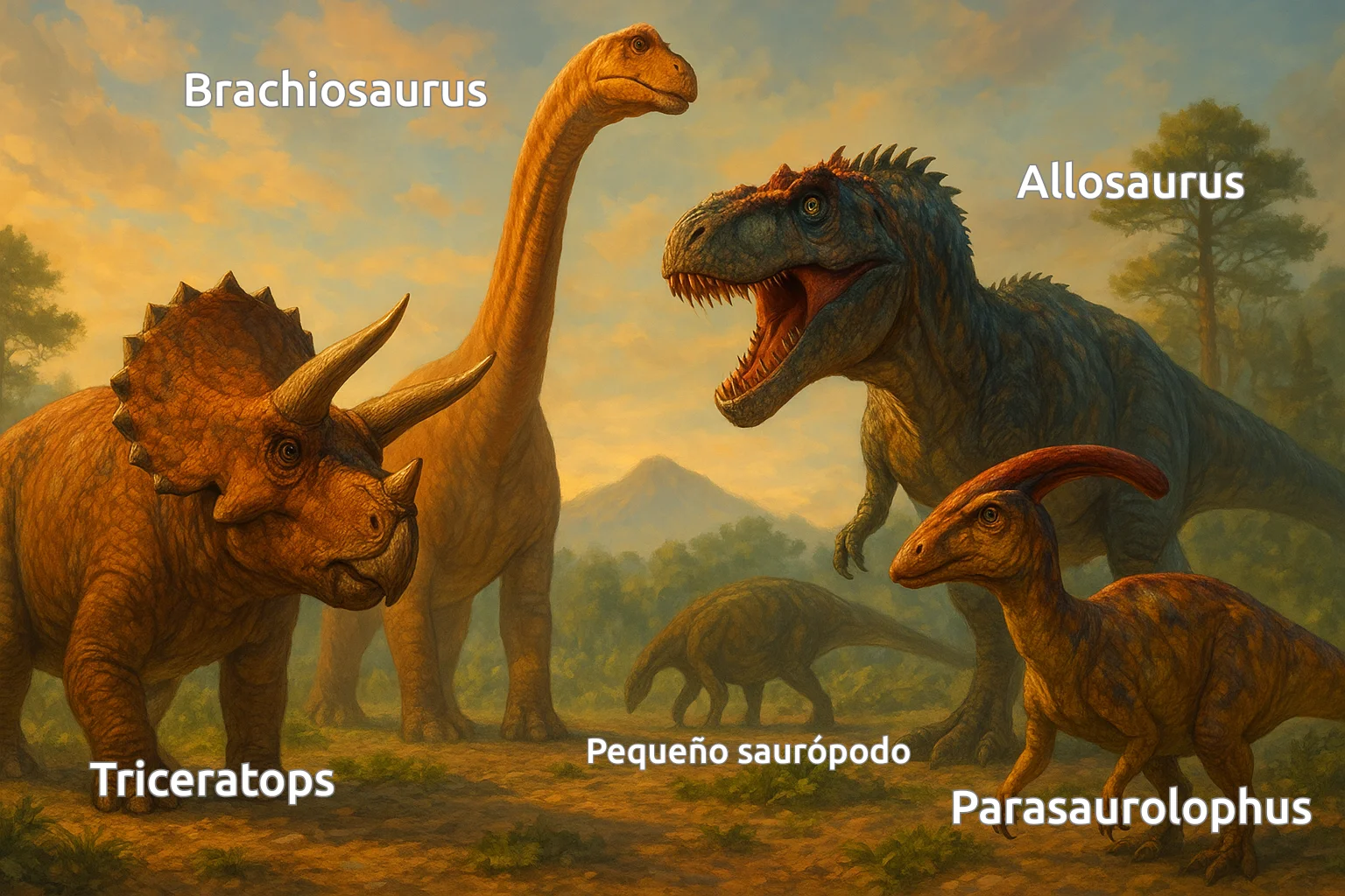 Fotos de dinosaurios reales con sus nombres