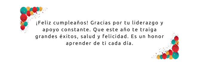 Frases de feliz cumpleaños jefe