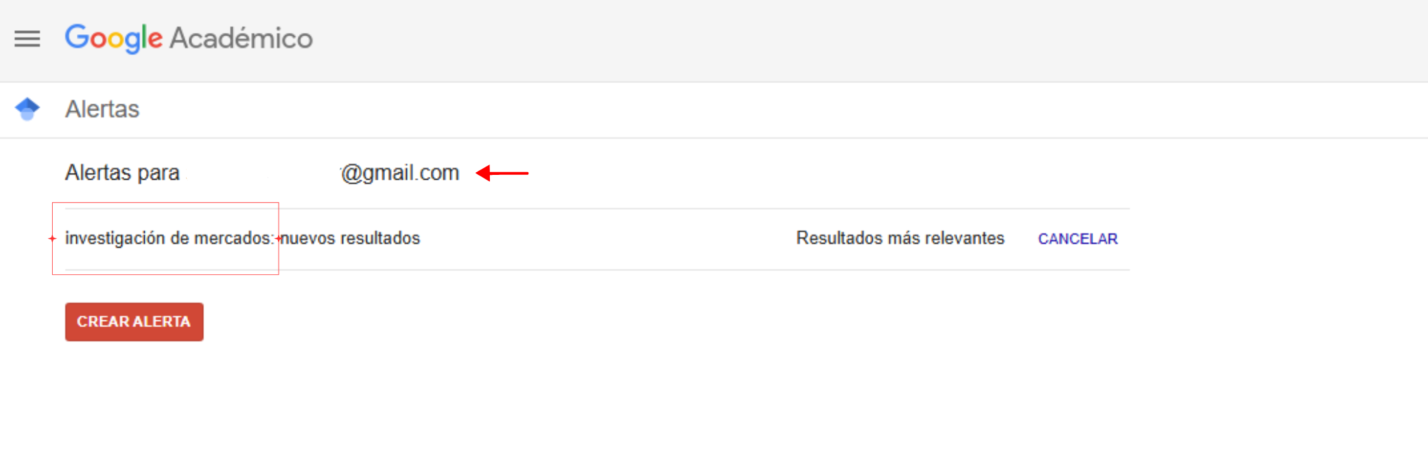 Google Académico alertas