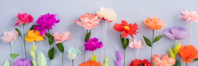 manualidad ramo de flores de papel