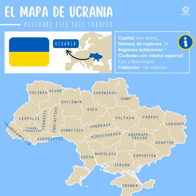 El mapa de Ucrania, reflejo de su complejidad y relevancia global