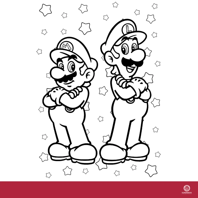 Mario Bros para colorear