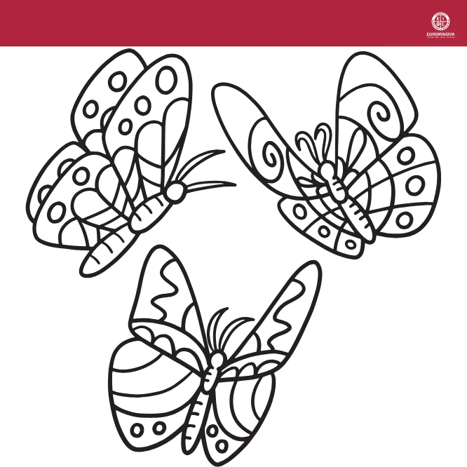 Mariposas para colorear fáciles, bonitas y perfectas para cualquier edad