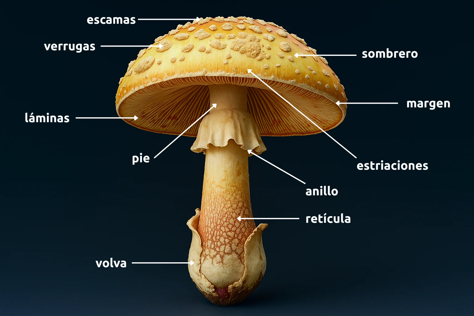 morfología básica de una seta