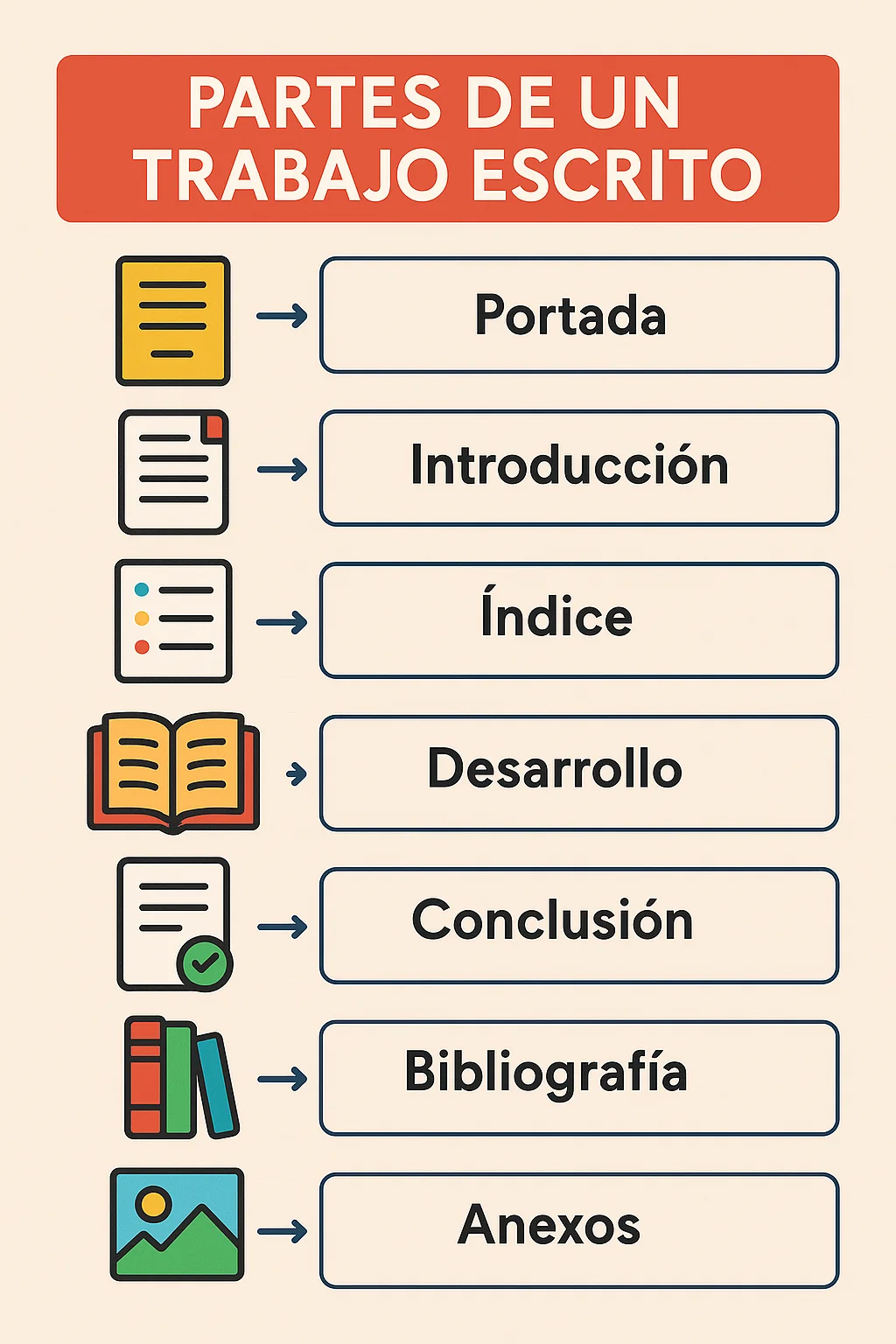 partes de un trabajo escrito