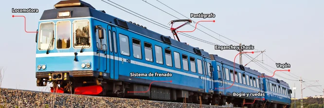 Principales partes del tren