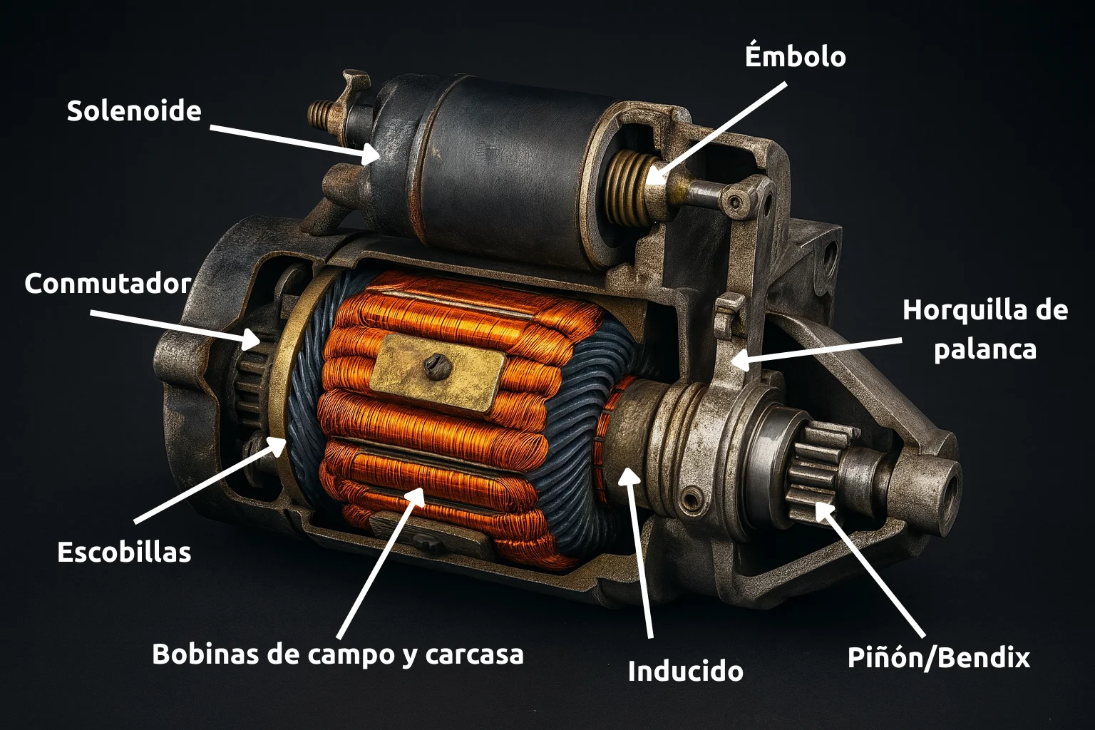 piezas del motor de arranque