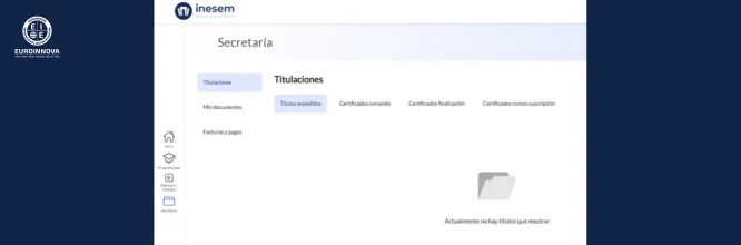 Secretaría del campus virtual de Inesem