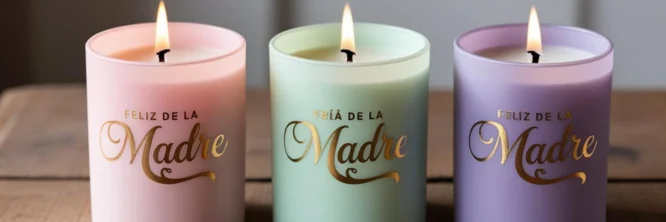 velas decorativas Día de la Madre