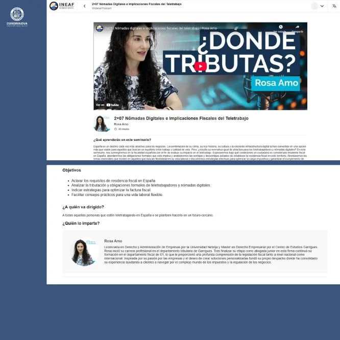 Webinar campus virtual de Ineaf